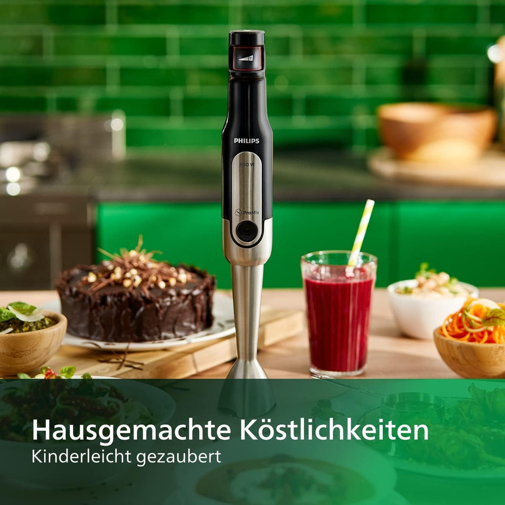 Philips Stabmixer – 800W, mit Spritzschutz, ProMix und SpeedTouch, wei (HR2650/90)