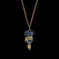 Blaue Prunkwinde Kette mit Anhnger - Kleine Blumen