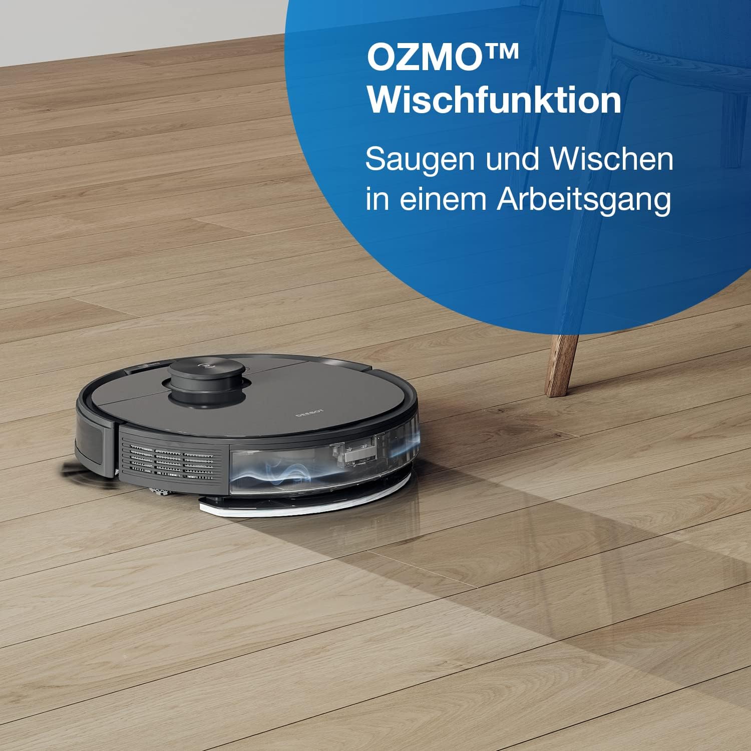 ECOVACS DEEBOT T30S Combo Robot aspirapolvere con funzione di lavaggio e aspirapolvere portatile a batteria, stazione di pulizia tutto in uno, 11000Pa, tecnologia ZeroTangle, pulizia dei bordi TruEdge, lavaggio del mop con acqua calda