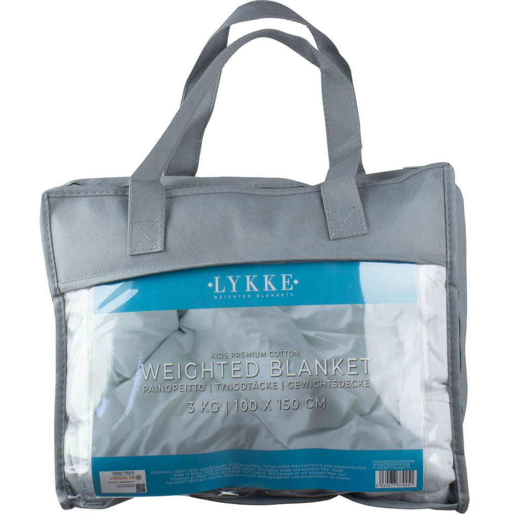 Lykke Gewichtsdecke für Kinder, 100x150cm, 3kg, Baumwolle