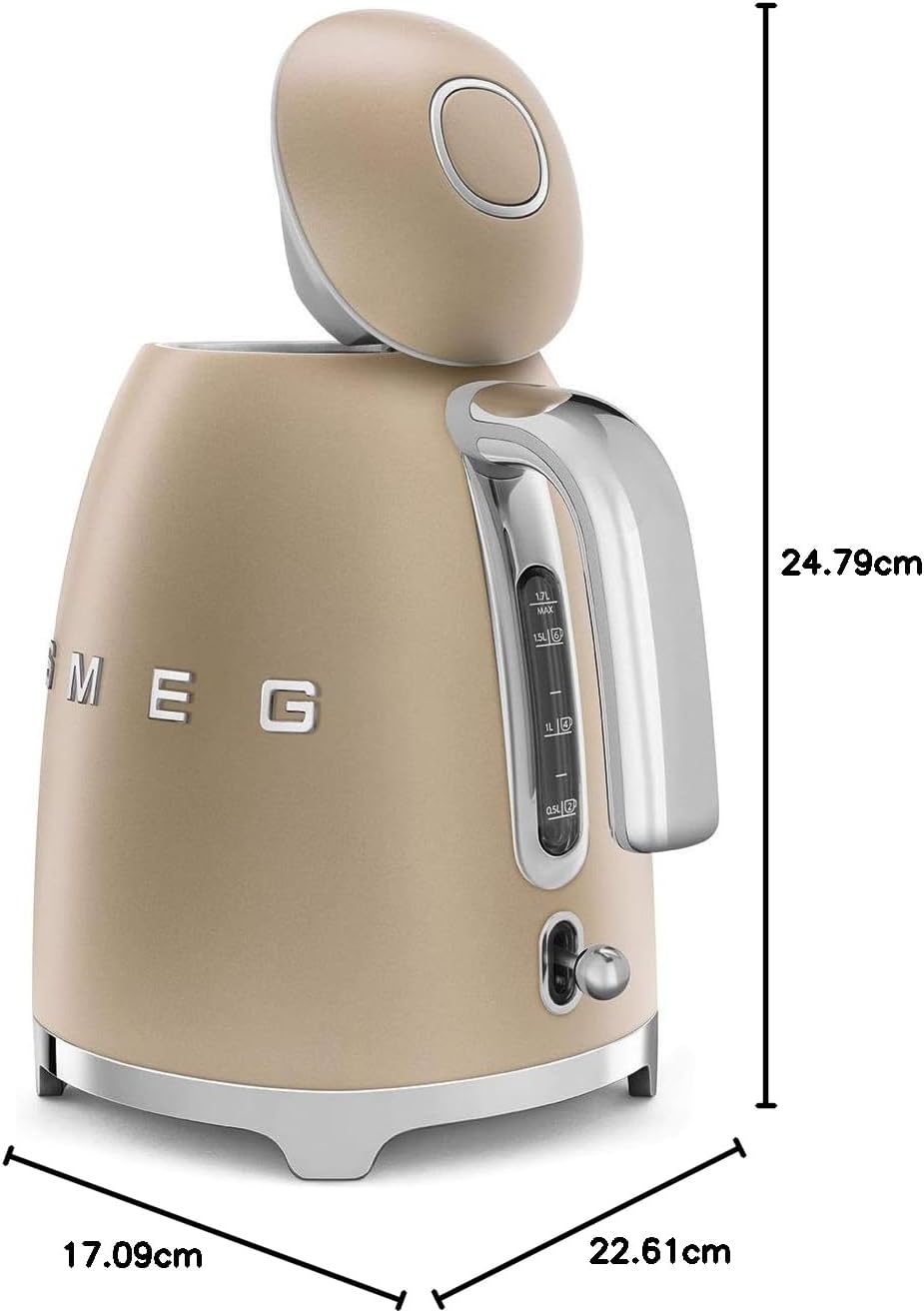 Smeg, 2x2 TSF01CREU - Tostapane, 2 scomparti per 2 fette, 6 livelli di doratura, funzione riscaldamento, funzione scongelamento e bagel, vassoio raccoglibriciole, 950W, Crema