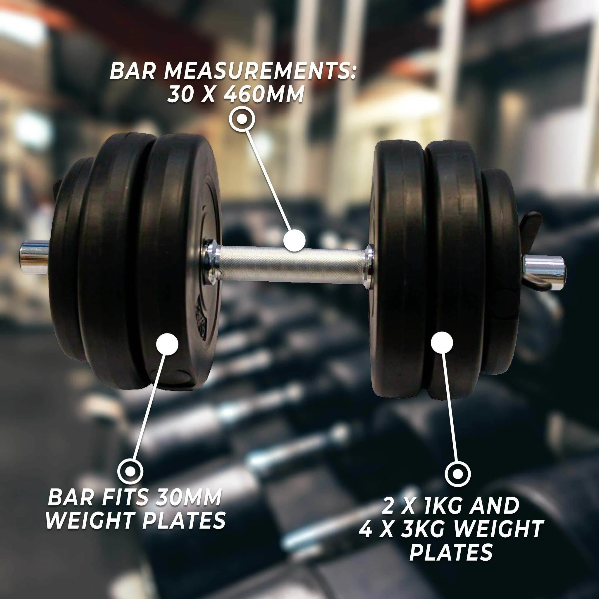 Manubrio Regolabile Fit'n Shape 15kg