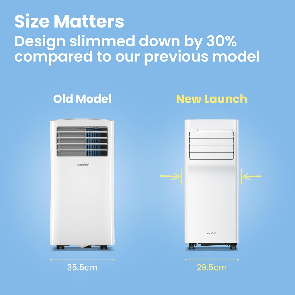 Comfee Condizionatore Portatile Easy Cool 2.0, 7000 BTU 2,0kW, Raffreddamento&Ventilazione&Deumidificazione, Adatto per Ambienti fino a 68m³(25㎡), Controllo tramite APP/Alexa/Google Home/IFTTT, Climatizzatore Portatile con Tubo di Scarico