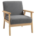 HOMCOM Polsterstuhl Wohnzimmer skandinavisches Design breite Sitzfläche