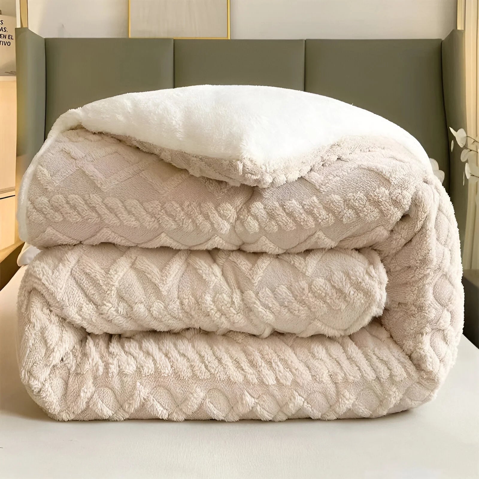 FluffFusion - Weiche und dicke Plüschdecke mit doppelseitigem Design