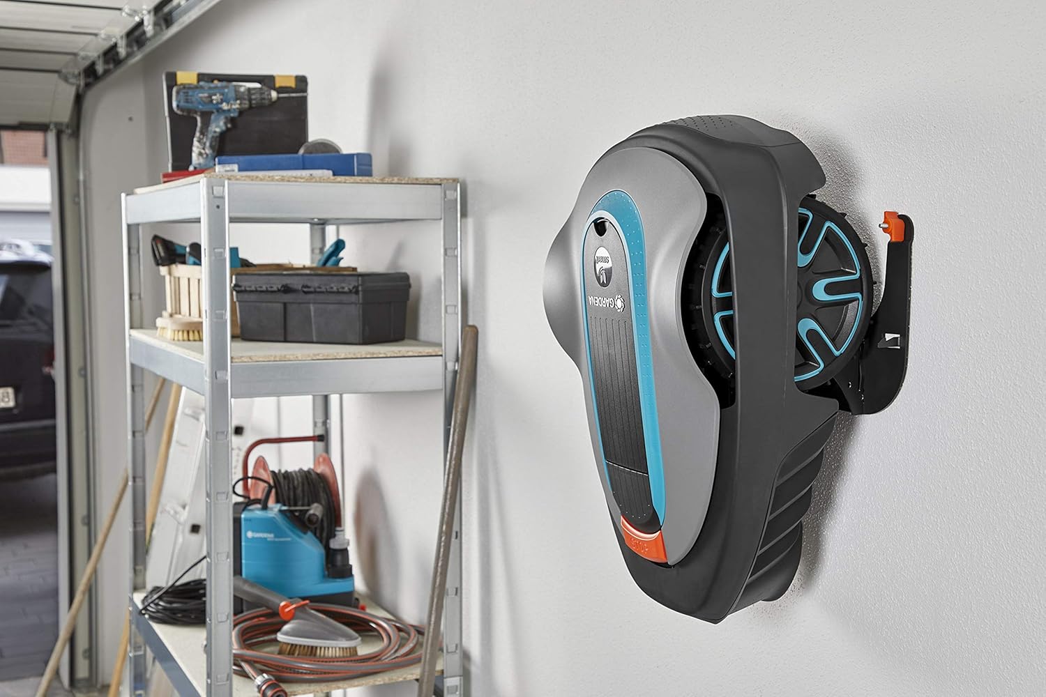 Gardena Original Garage per Robot rasaerba: Garage per tosaerba, protezione ottimale da sole e pioggia per robot rasaerba e stazione di ricarica (15020-20)