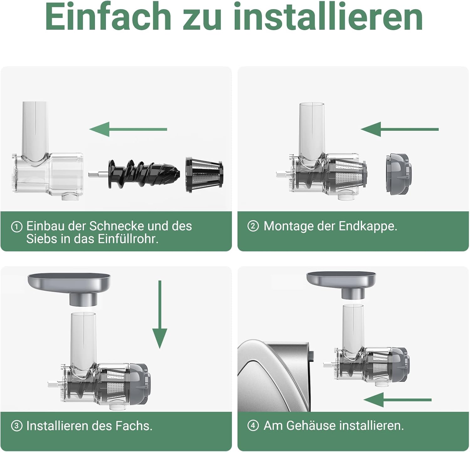【Neues】Entsafter AOBOSI-Slow juicer mit 2 Geschwindigkeitsstufen-Entsafter gemüse und obst mit 8 stufiger Schnecke-Saftpresse mit Reinigungsbürste&2 Bechern-Obstpresse mit Reversierfunktion