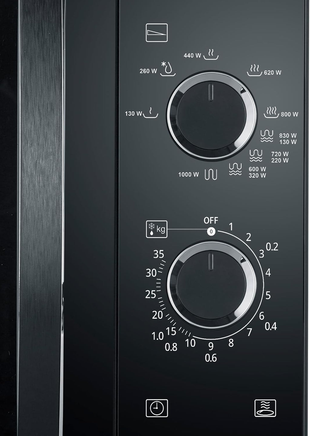 SEVERIN 2-in-1 Mikrowelle mit Grill 800 W, Grillofen mit 25 L Kapazitt und 9 Leistungsstufen, Mikrowelle mit Grillrost und Drehteller, silber, MW 7785
