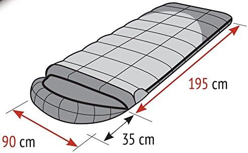 Alexika Tundra Plus Schlafsack,warm, bequem, rechteckig 3 Saison Deckenschlafsack für Erwachsene und Familien Outdoor Camping im niedrigen Temperaturen bis zu -2 C mit Kompressionsack,