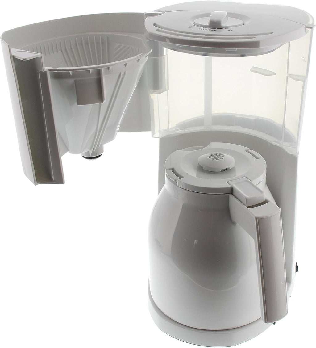 Melitta Enjoy - Macchina da caffè con filtro - con caraffa termica - sistema antigoccia - 8 tazze - bianco (1017-05)