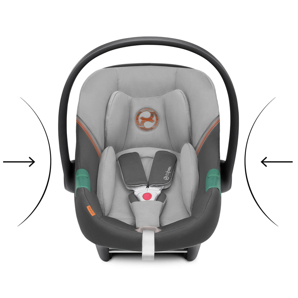 CYBEX Gold Babyschale Aton S2 i-Size, Ab Geburt bis ca. 24 Monate, Max. 13 kg, Inkl. Neugeboreneneinlage, SensorSafe kompatibel, Ocean Blue