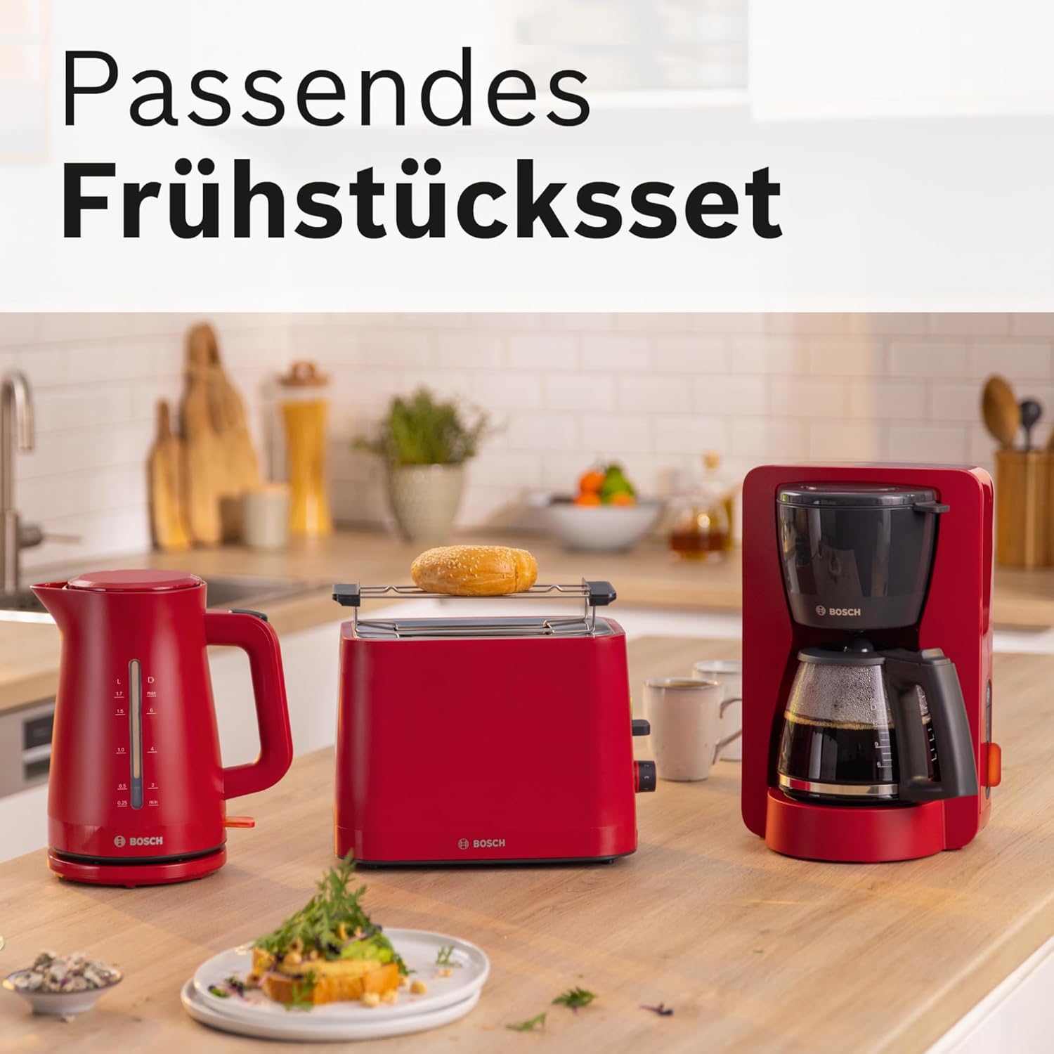 Bosch Filterkaffeemaschine MyMoment TKA3M134, Thermokanne 1 L, für 8-12 Tassen, Tropfstopp, schwenkbarer Filtertrger, Entkalkungsprogramm, abnehmbarer Wassertank, 1200 Watt, Schwarz matt
