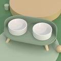 Elegante Doppel-Futterschale aus Bone China für Haustiere – Stilvoll und Funktional