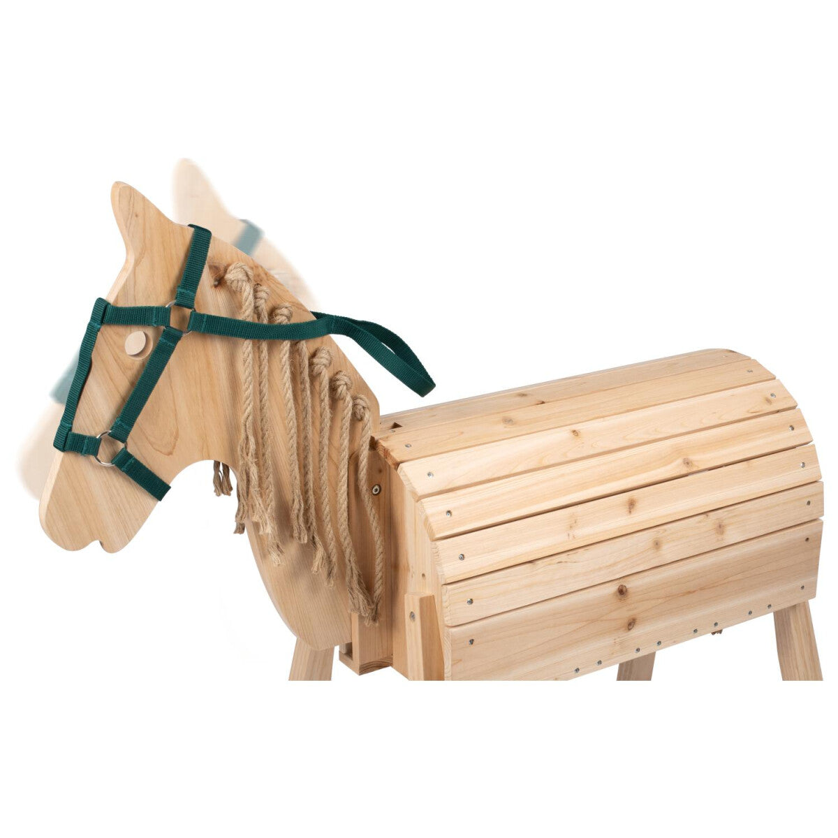 Playtive Cavallo a dondolo in legno vero, regolabile in altezza - Seconda scelta come nuovo