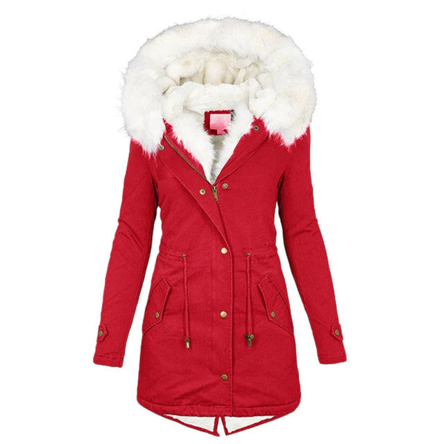 Cappotto invernale imbottito lungo e alla moda