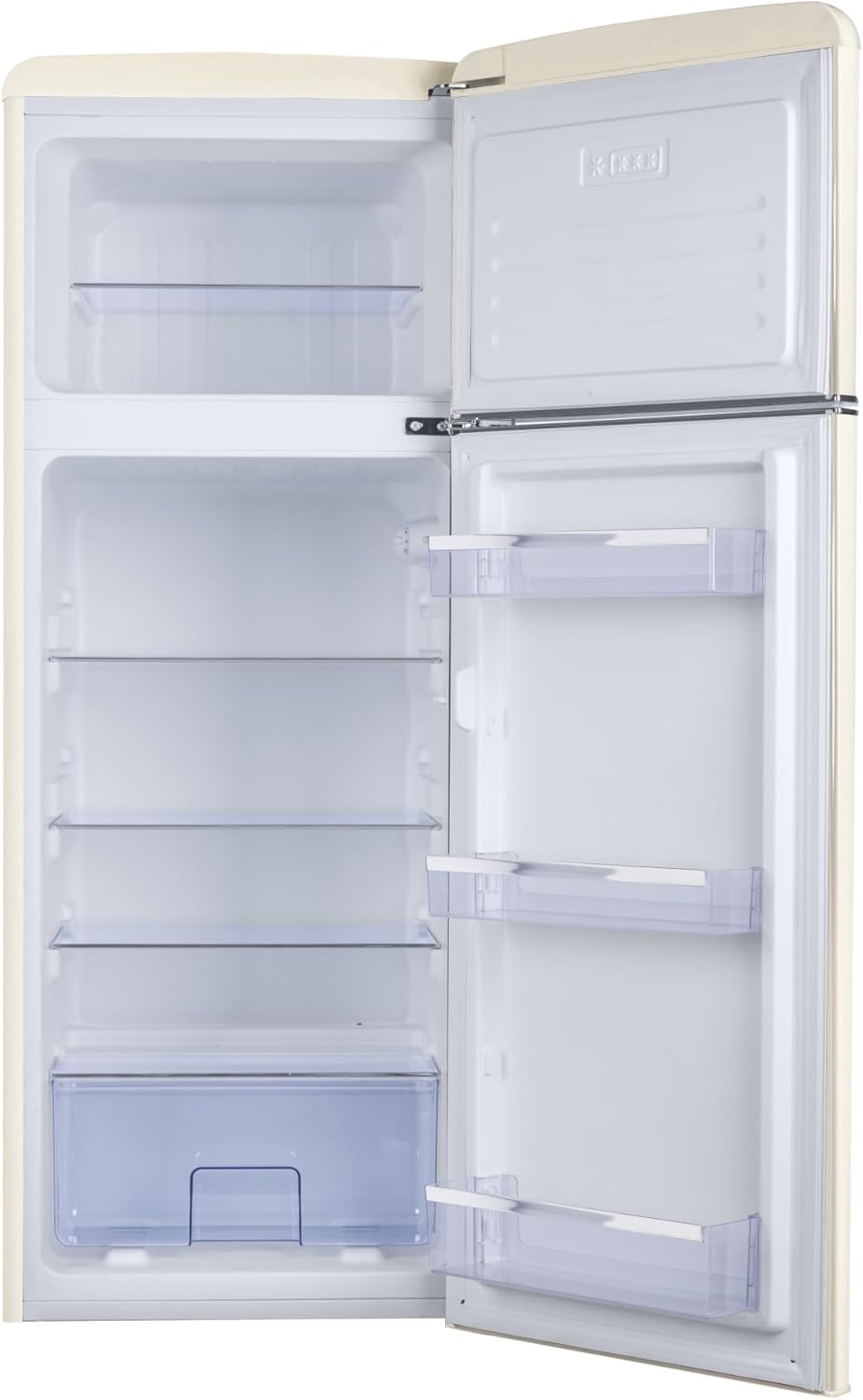 Amica KGC 15632 T Frigorifero con congelatore Retro / Ice Blue (Turchese) / 144 cm (A) x 55 cm (L) x 62 cm (P) / Design retrò / Frigorifero con congelatore