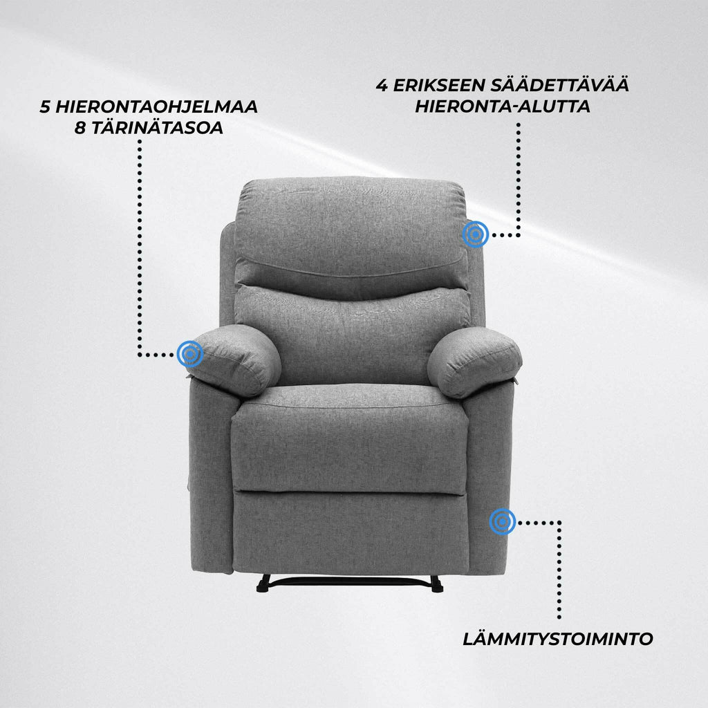Lykke Massagestoel, grigio