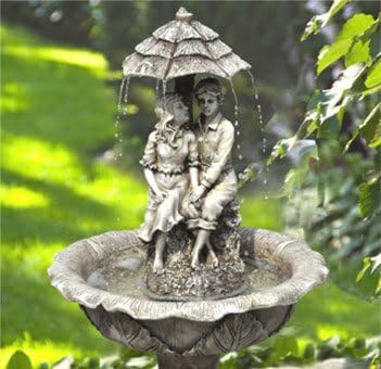 Fontana Solare da Giardino, Fontana a Cascata Classica per Giardino, Luci da Giardino, Pompa per Laghetto per Terrazza, Balcone, Modello Migliorato con Funzione di Avvio Istantaneo della Pompa