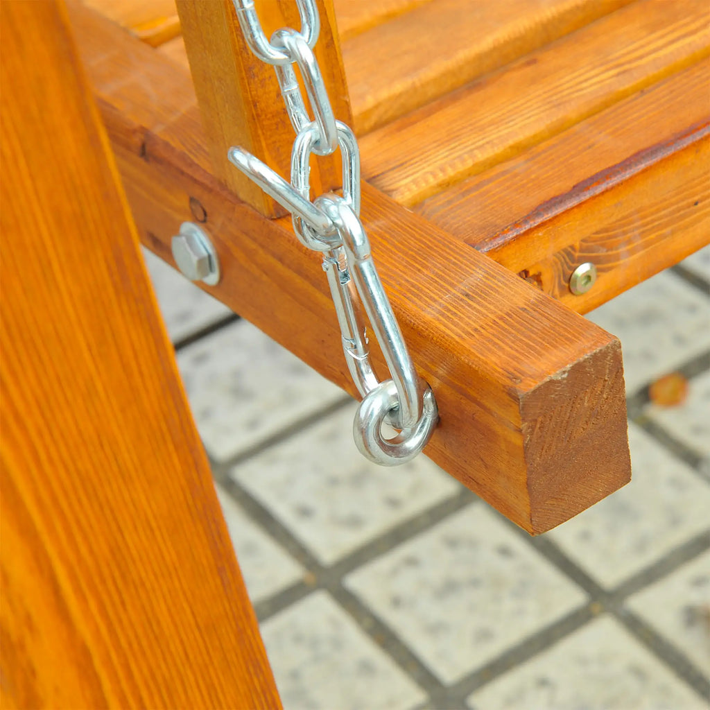 Dondolo da giardino Outsunny a 2 posti con tettoia in larice