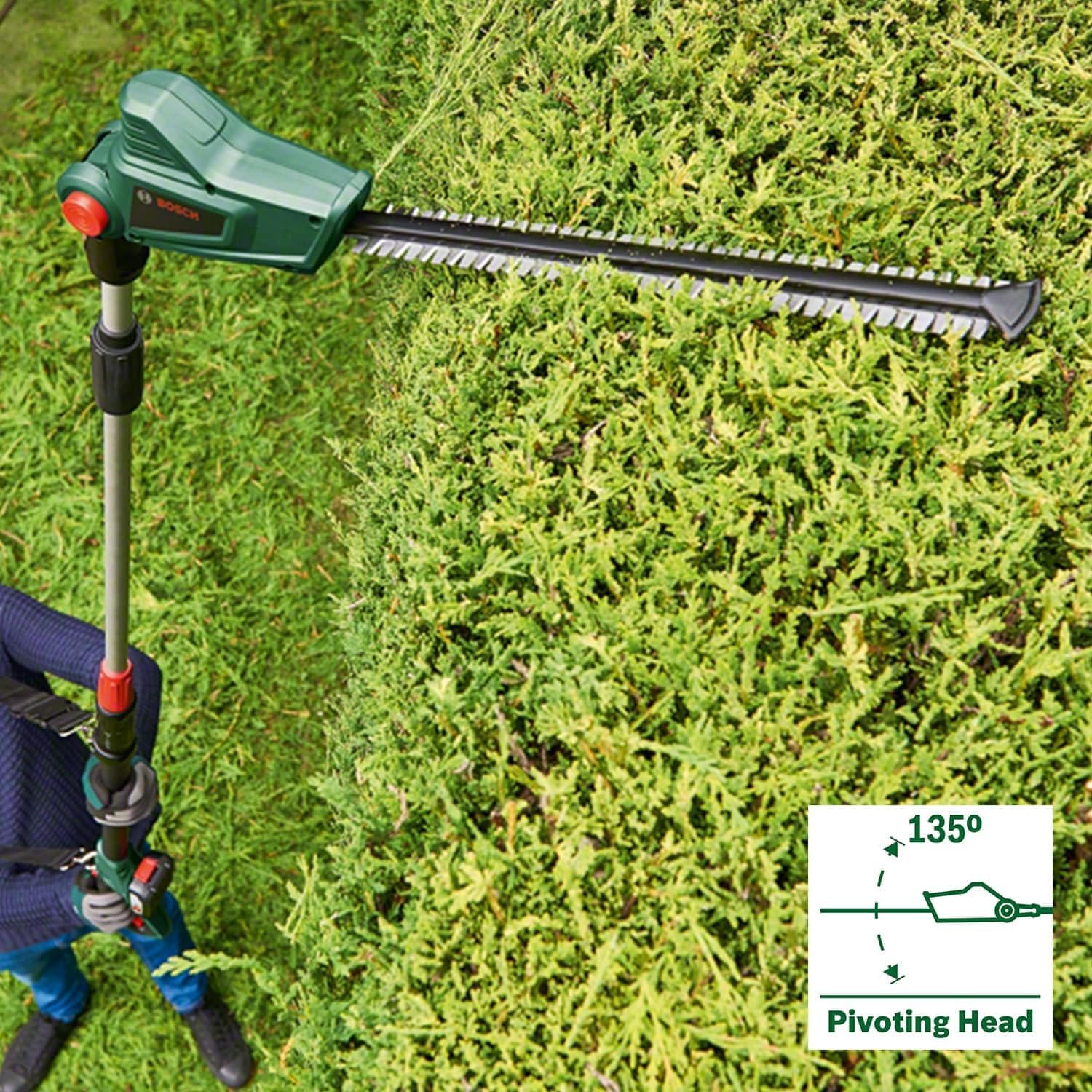Bosch Akku Teleskop Heckenschere UniversalHedgePole 18 (1 Akku, 2,5 Ah, 18 Volt System, im Karton)