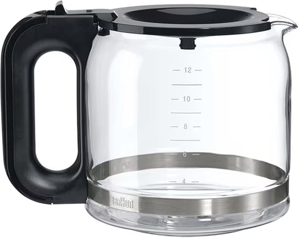Braun Household PurAroma 7 Macchina da caffè KF 7125 – Macchina da caffè filtro con caraffa termica e funzione timer, Caffettiera per un aroma unico, 1000 Watt, Nero/Acciaio inox