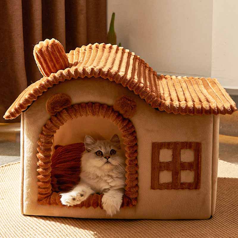 CatComfort – Lussuosa cuccia semiaperta per gatti, per il massimo del comfort e delle coccole
