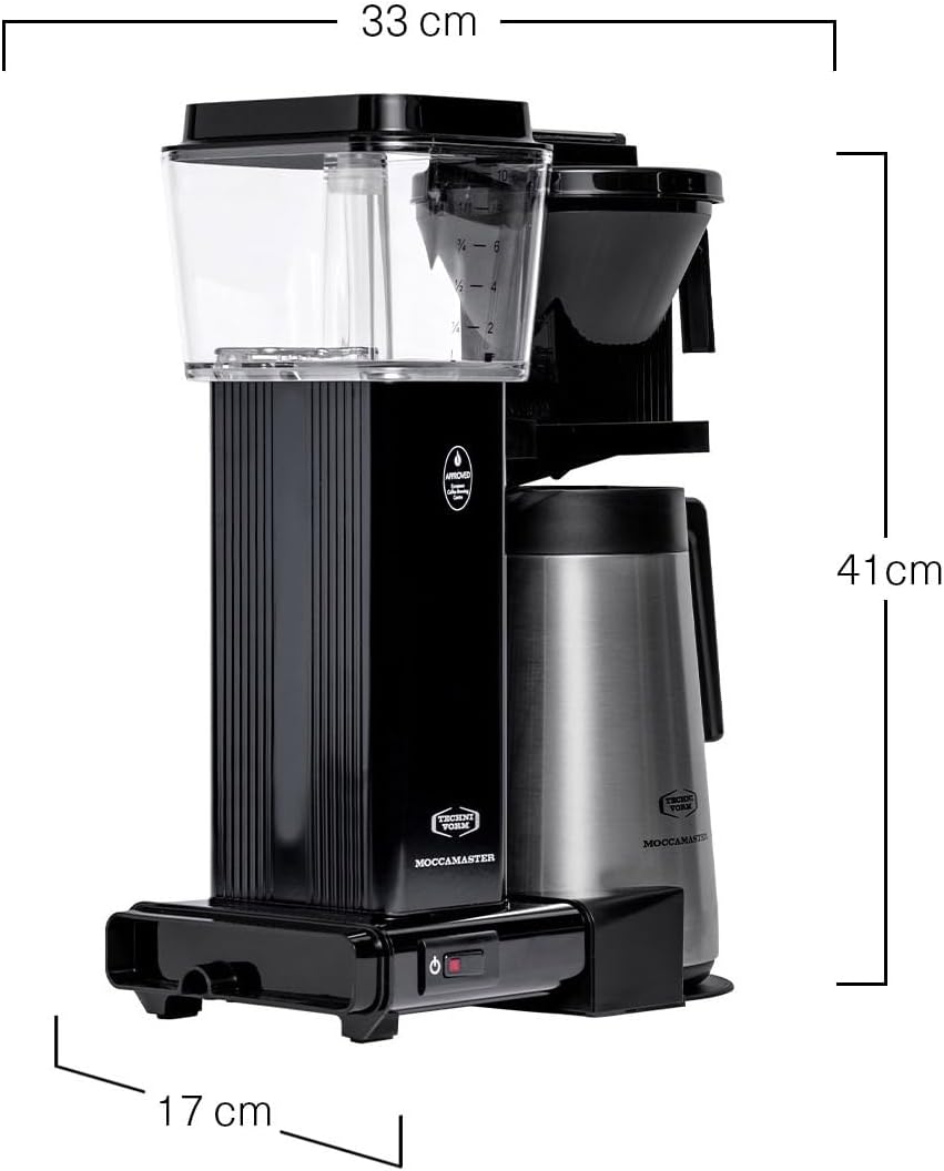 Moccamaster KBGT, Macchina da caffè con filtro e brocca termica, Macchina da caffè con filtro, Bianco sporco, 1.25L
