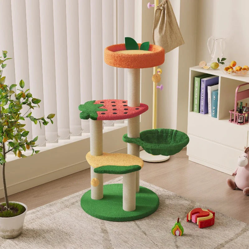 Albero Tiragraffi "Mondo della Frutta" – Un Paradiso per Gatti Giocherelloni