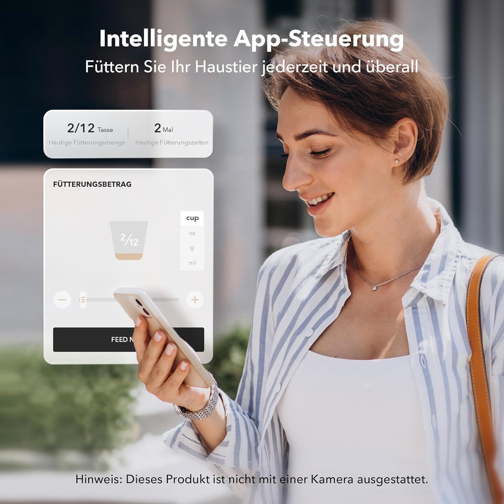 PETLIBRO Mangiatoia Automatica Gatti da 5L, Mangiatoia Intelligente per Gatti con WiFi 5G/2.4G, Dispenser Automatico di Cibo Secco per Gatti o Cani con Controllo Tramite App, 1-10 Pasti al Giorno, Bianco