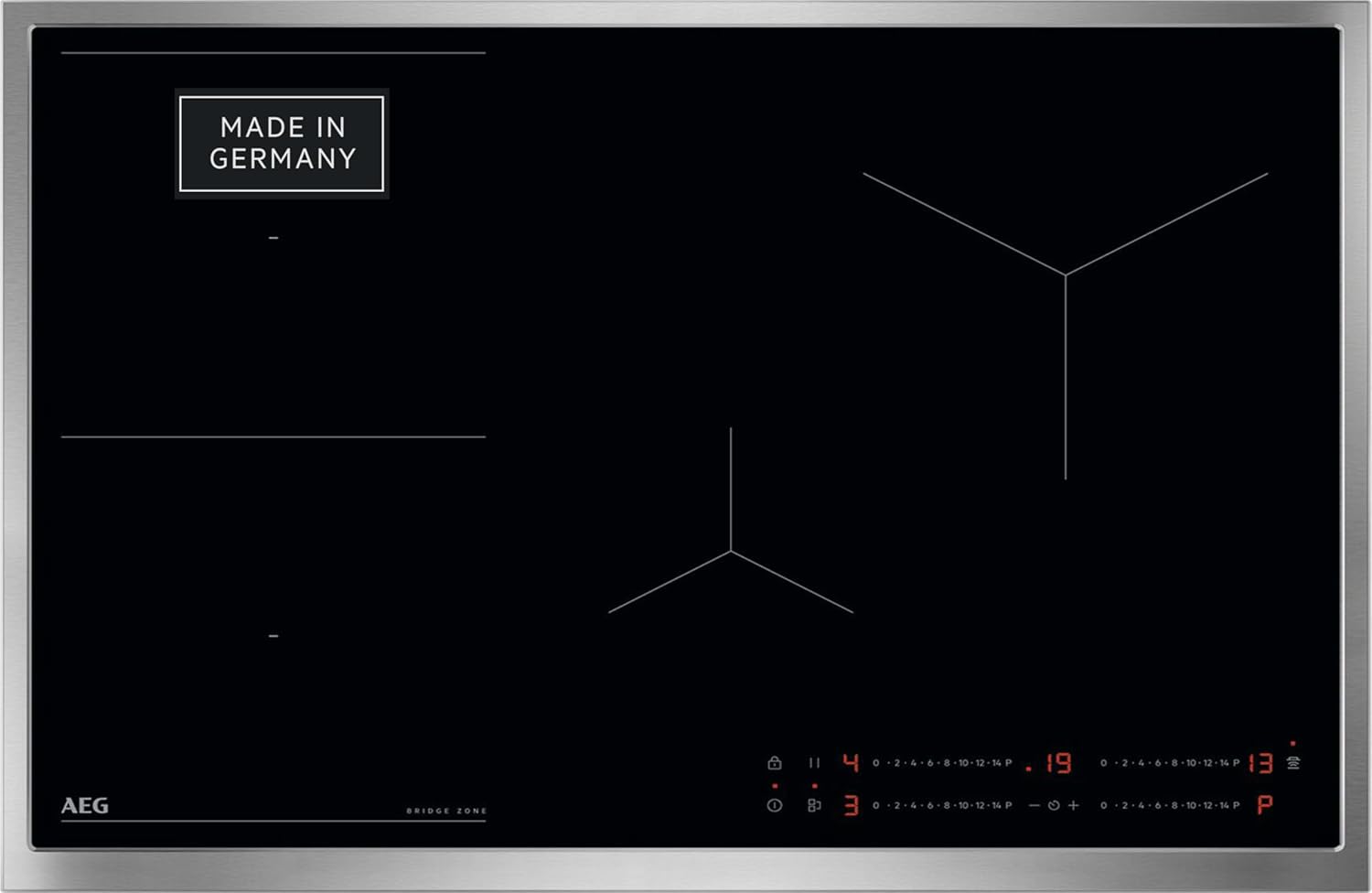 AEG Induktionskochfeld autark 60cm – 4 Flex-Kochzonen mit Powerfunktion für schnelleres Kochen – 14 Stufen – SuperFlat Rahmen – Timer – Touch-Bedienung – kompatibel mit Haubenautomatik – TO64IA0AXB