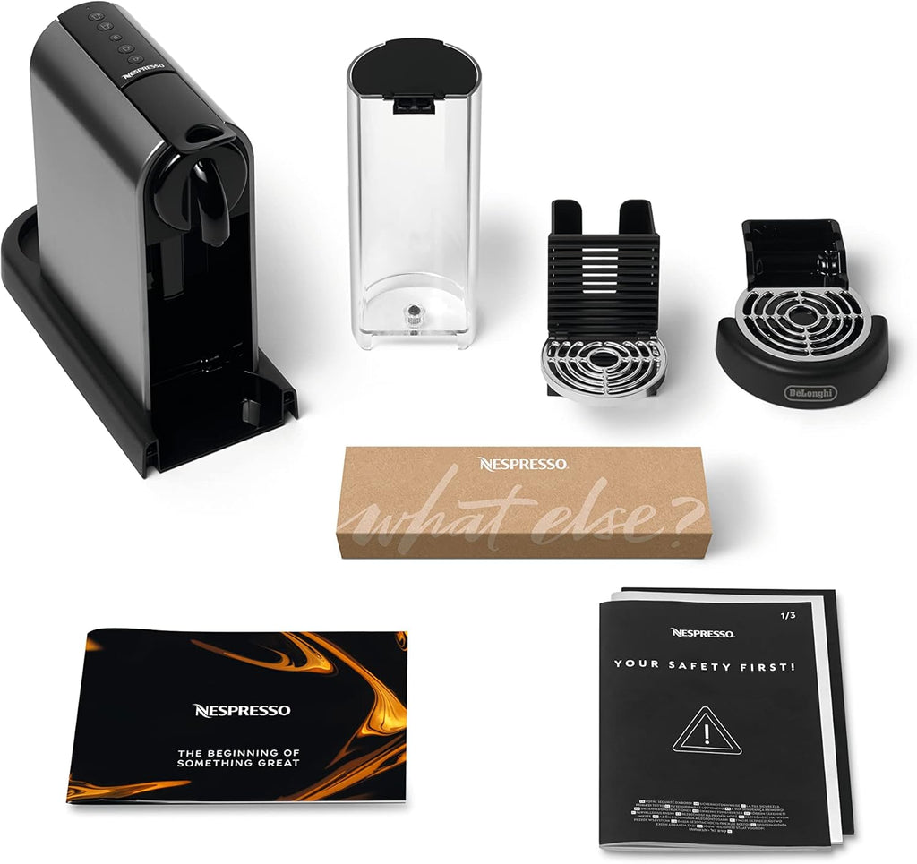 Nespresso De'Longhi EN267.BAE Citiz Macchina da Caffè con Montalatte, Funzione di Risparmio Energetico, 1710W, 1 Litro, 37.2 x 21.8 x 27.7 cm, Nero