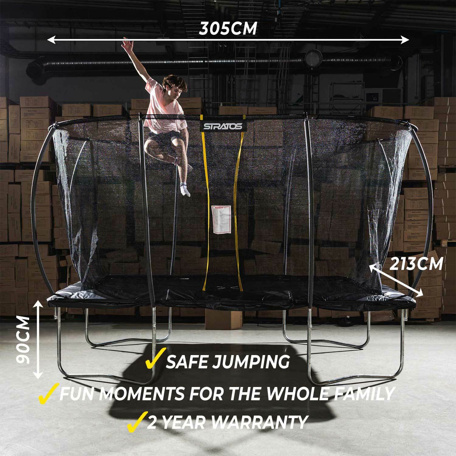 Stratos Trampolino Rettangolare 213 x 305 cm / 7 x 10 piedi