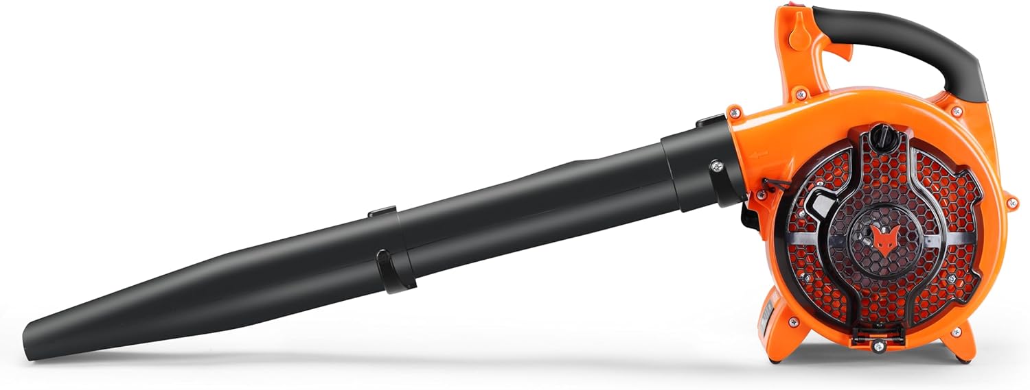 FUXTEC Benzin Laubsauger 4in1 FX-LBS126 2-Takt Laubbläser & Laubhäcksler inkl. 2Blasrohre & 45l Fangsack – getestet Oberklasse 1,4 – Blasgeschwindigkeit 71 m/s