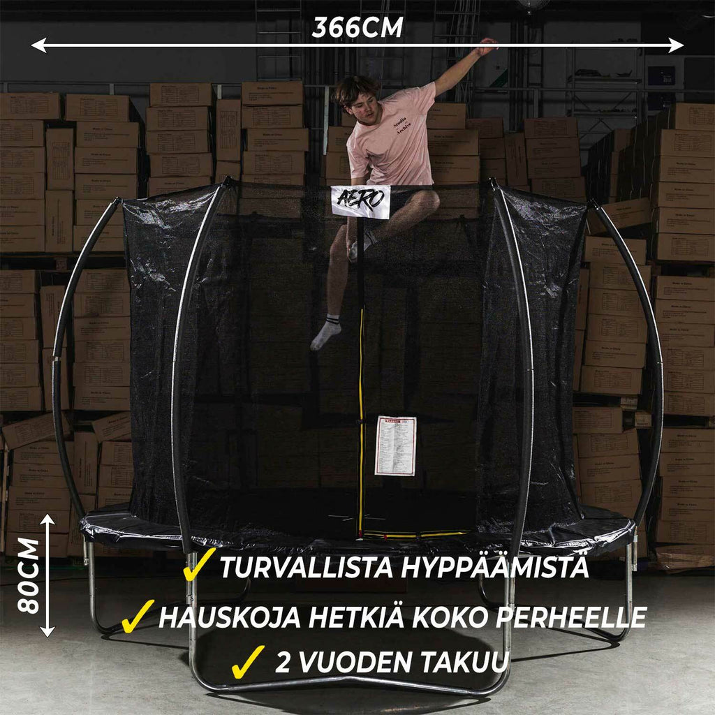 React Aero Trampolin 3,66m mit Sicherheitsnetz