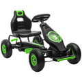 HOMCOM Go-kart per bambini, sedile regolabile in 3 posizioni, pneumatici in gomma