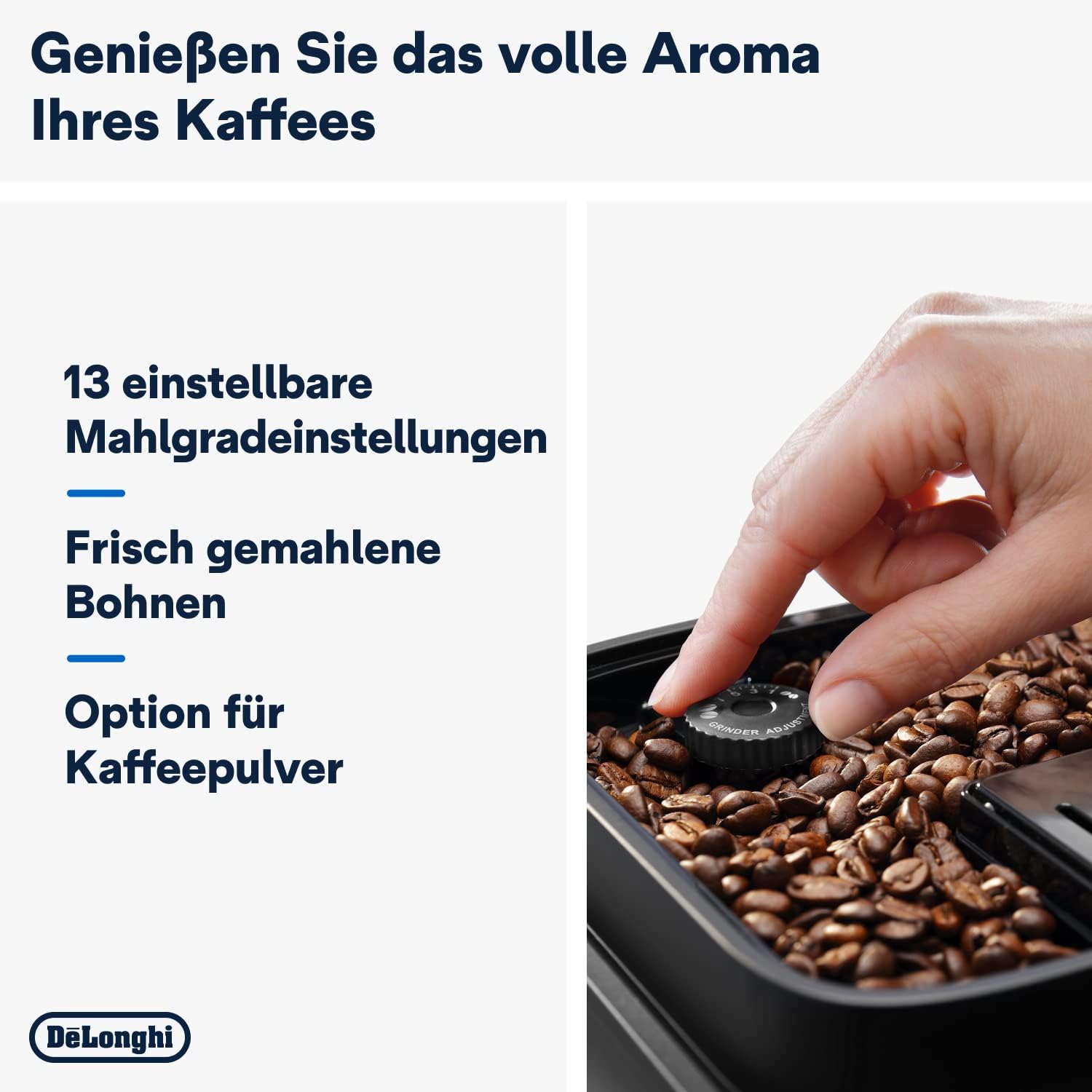 De'Longhi Magnifica Evo ECAM 292.33.SB Macchina da caffè automatica con lancia vapore, 5 pulsanti diretti per espresso, caffè e specialità di caffè, pannello di controllo intuitivo, funzione 2 tazze, argento/nero