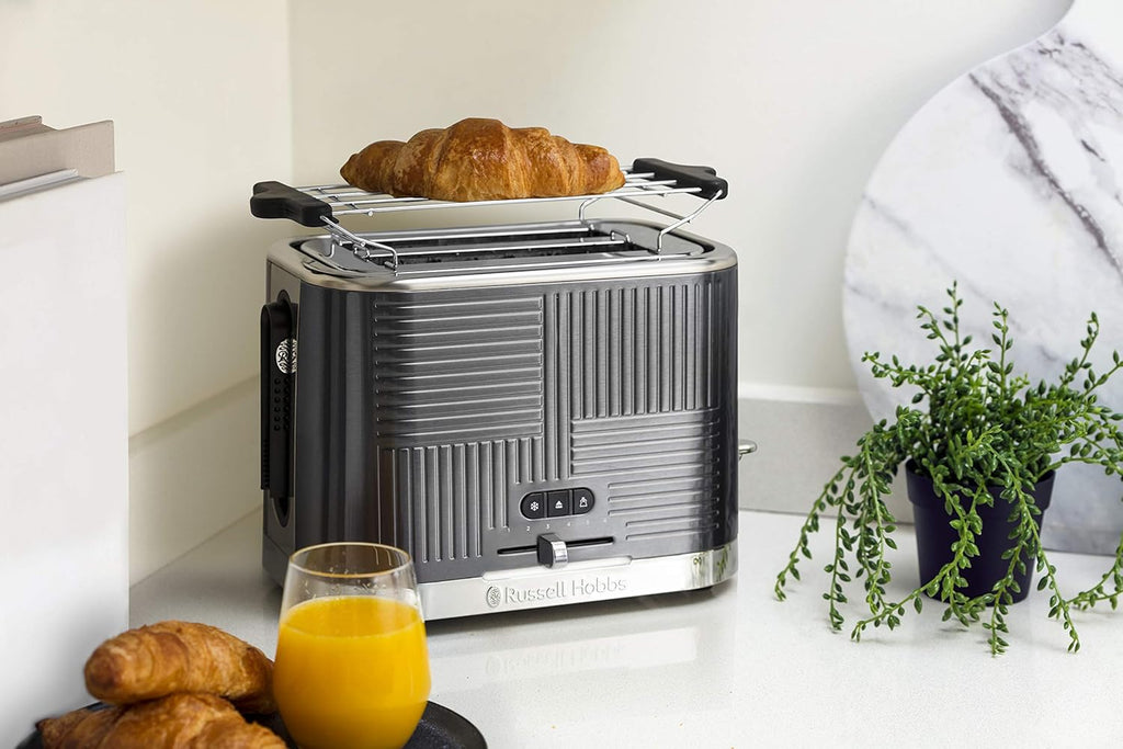 Russell Hobbs GeoSteel Set Colazione: Tostapane, Bollitore e Macchina per il Caffè