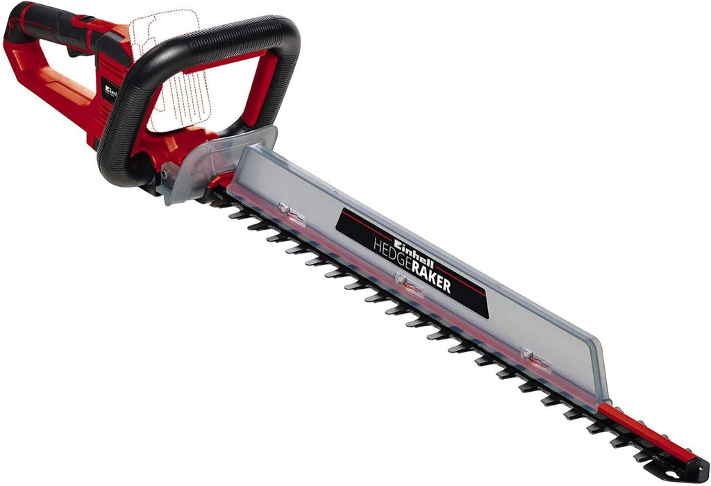 Einhell Tagliasiepi a batteria GE-CH 18/60 Li-Solo Power X-Change (18 V, lunghezza di taglio 60 cm, distanza denti 22 mm, impugnatura orientabile, inclusa protezione antitaglio, senza batteria)