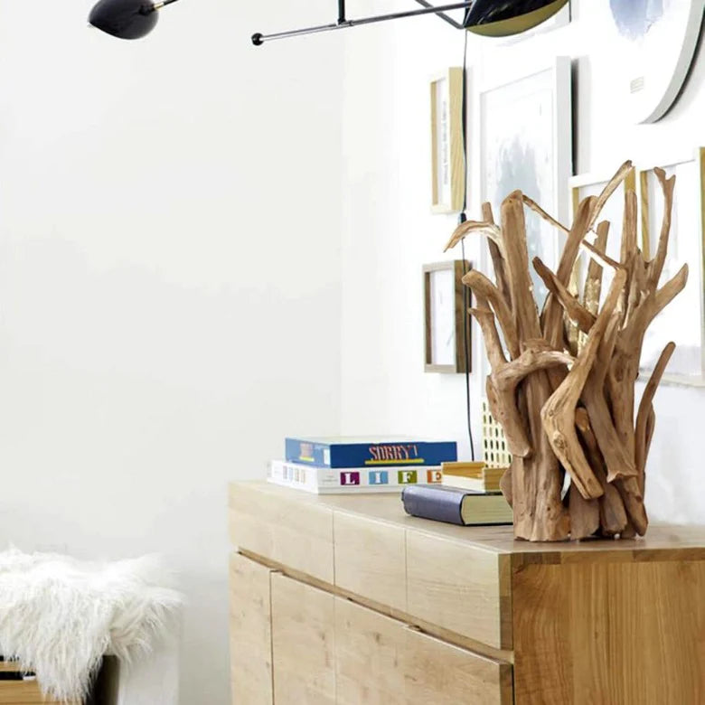 Lampada da tavolo in legno di mare ACE Altezza 60 cm