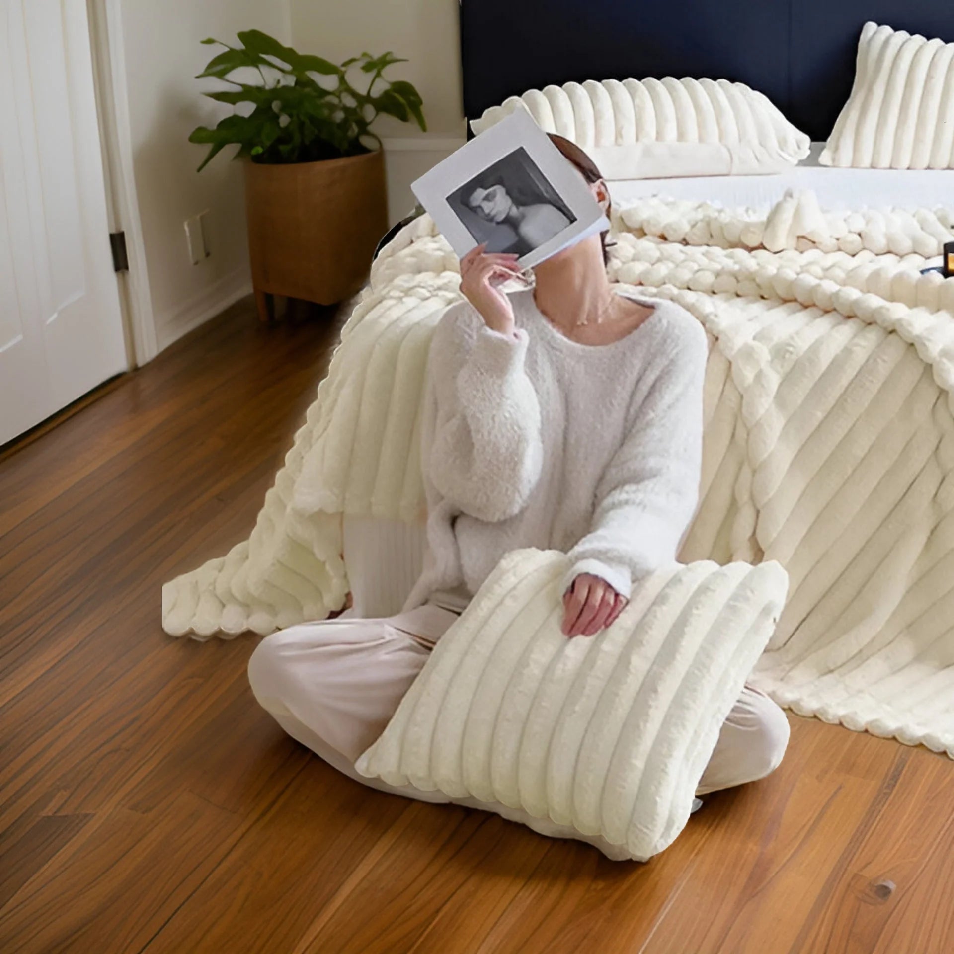 CozyBlanket - Luxurise Plüsch-Fleece-Decke für das Sofa - weiche, warme und kuschelige Decke für Sofa und Wohnzimmer