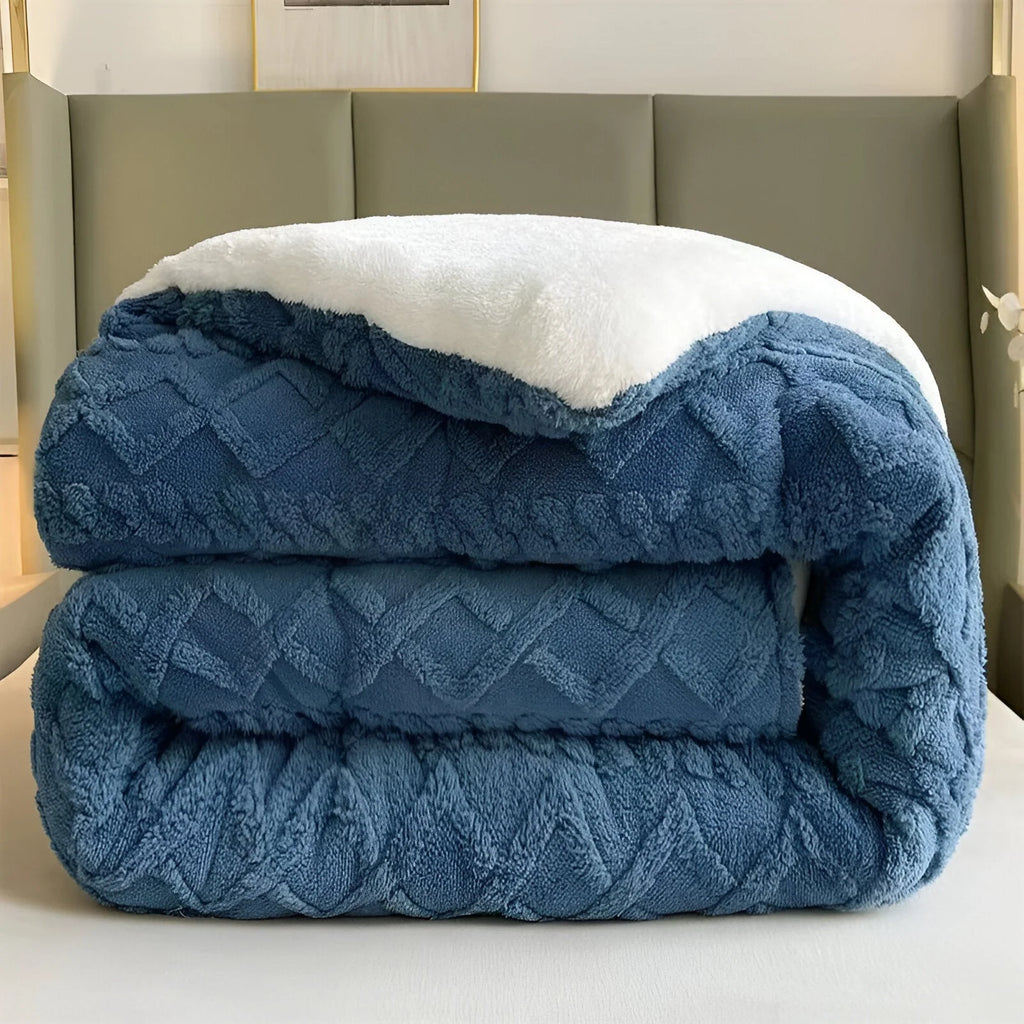 FluffFusion - Weiche und dicke Plüschdecke mit doppelseitigem Design