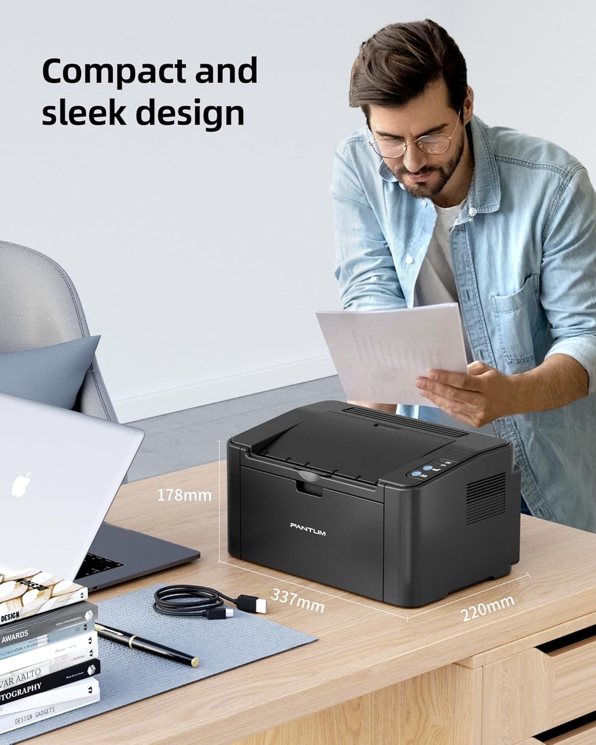 PANTUM M6500NW Multifunktions-Laserdrucker,Drucker Scanner, Kopierer(WLAN, App, Airprint, A4, Schwarz-weiß-Drucker)