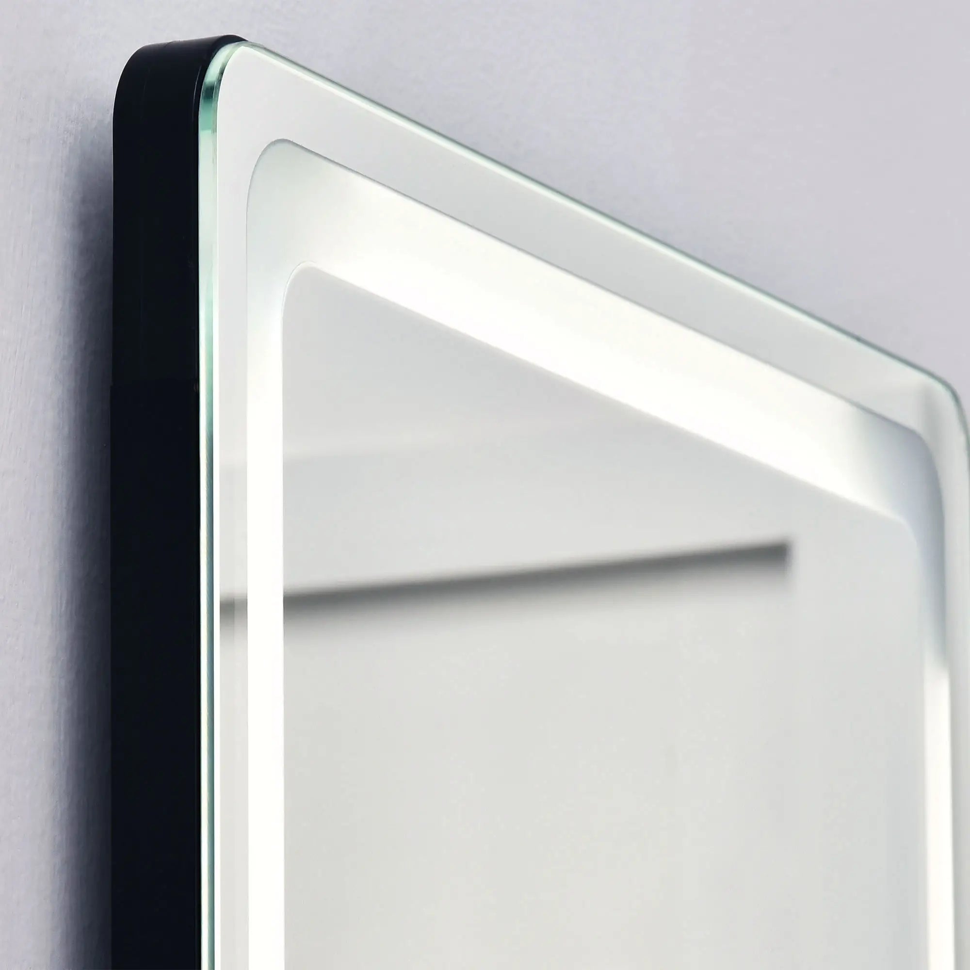 HOMCOM Specchio a figura intera a LED dimmerabile, 3 colori di luce, autoportante/a parete