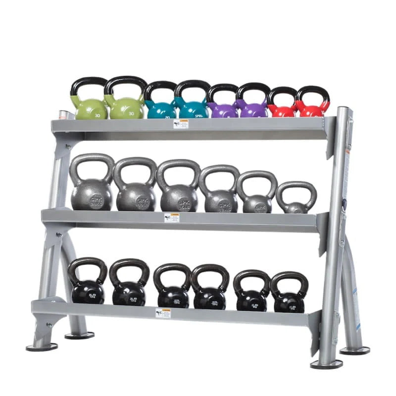 Tuff Stuff CDR-300 Porta manubri/kettlebell a 3 ripiani