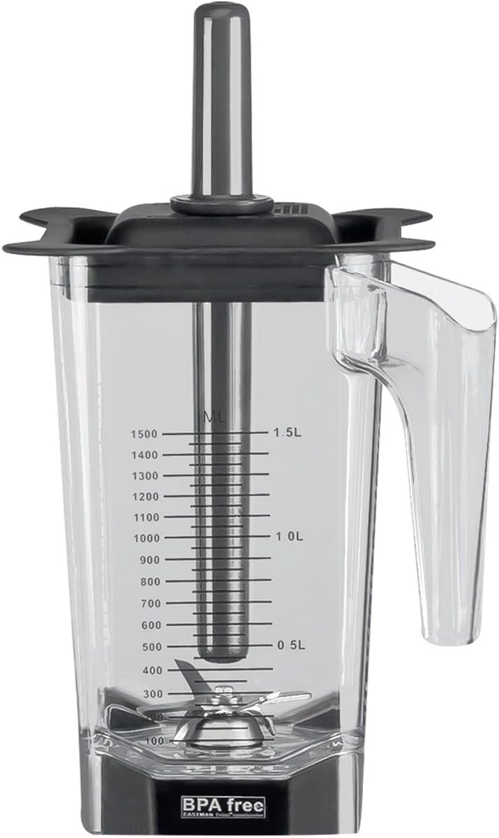 OmniBlend Smoothie Maker 2L in schwarz I Smoothie Mixer inkl. BPA-freiem Behlter & 6-Klingen-System aus Edelstahl I Mixer Smoothie Maker ideal für grüne Smoothies I Standmixer mit 3 PS Motor