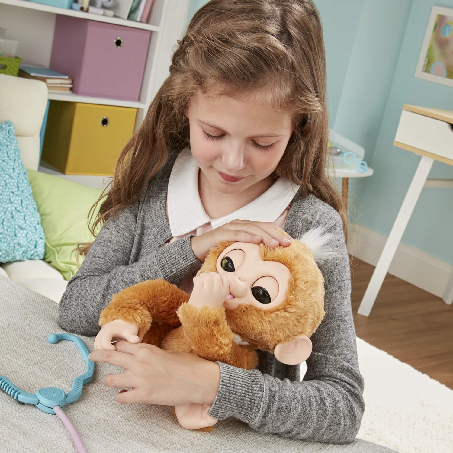 Hasbro FurReal E0367EU4 - Zandi il Piccolo Paziente, peluche interattivo