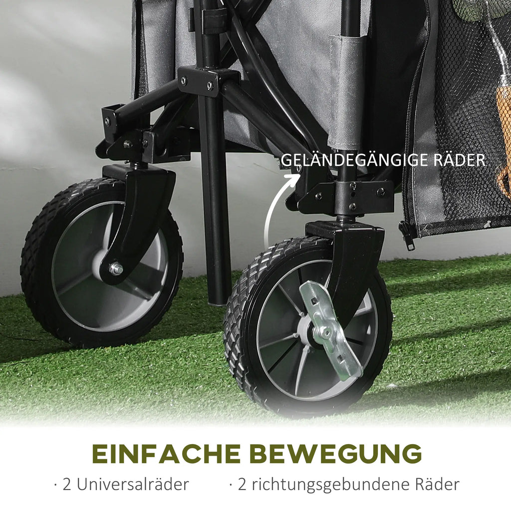Outsunny Carrello pieghevole ad altezza regolabile per il trasporto