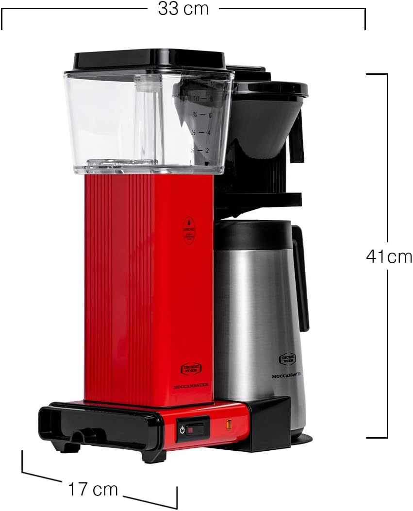 Moccamaster KBGT, Macchina da caffè con filtro e brocca termica, Macchina da caffè con filtro, Bianco sporco, 1.25L