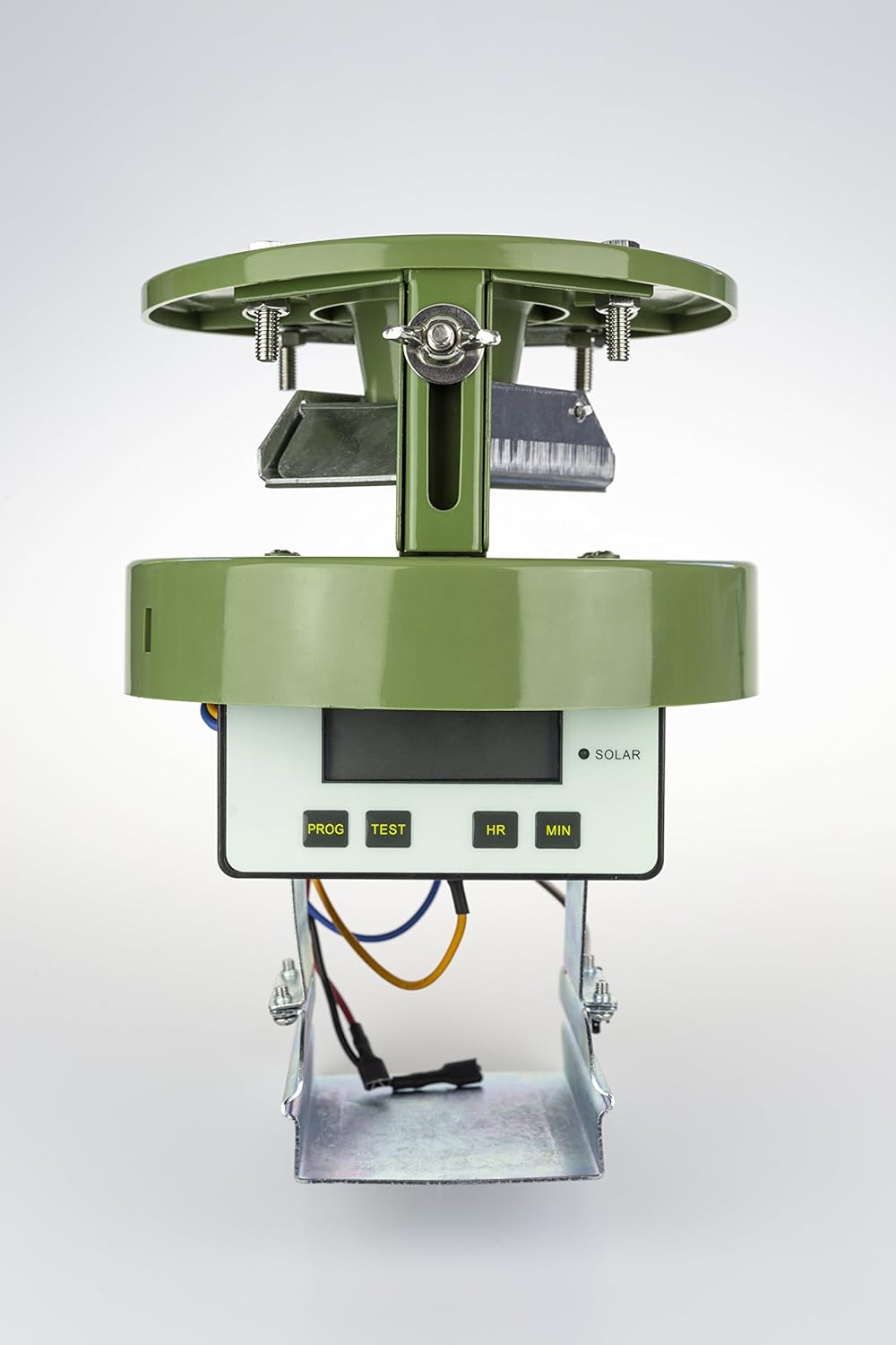 EUROHUNT Alimentatore automatico Light 6V, 14,5 x 14,5 x 22,5cm, distributore automatico per l'alimentazione degli animali, resistente alle intemperie, plastica ABS verde, adatto per un'ampia varietà di tipi di mangime