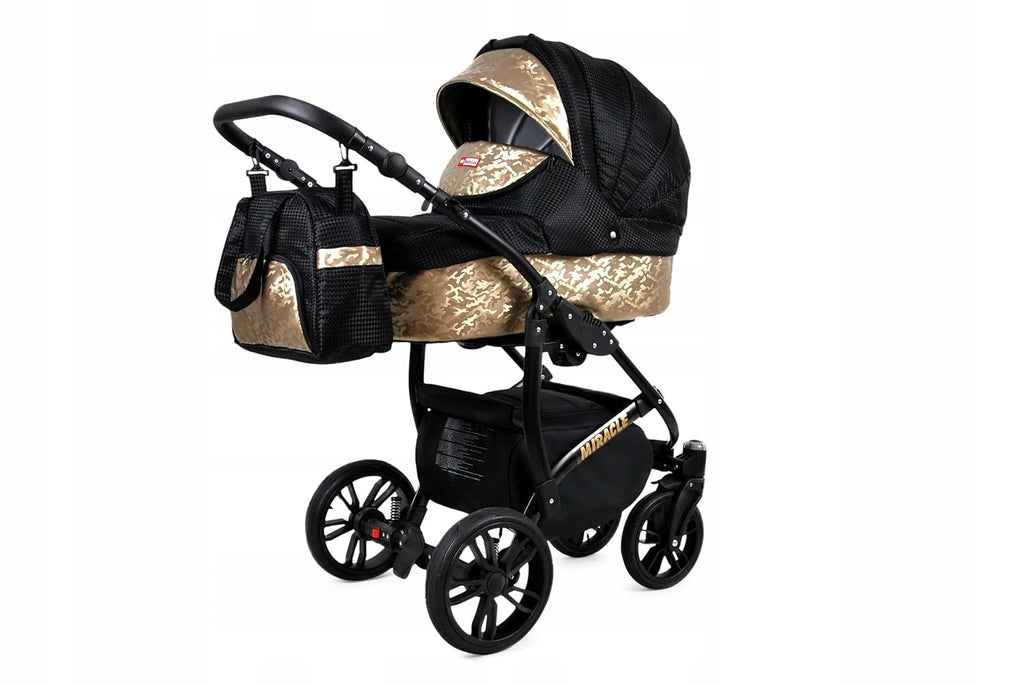 BabyLux® Bambimo Set Passeggino 3 in 1 - Optimal - incl. Navicella, Seduta Passeggino, Seggiolino Auto Ovetto - Seggiolino Auto - Set Passeggino - Passeggino Combinato con Borsa Fasciatoio, Parapioggia ecc.